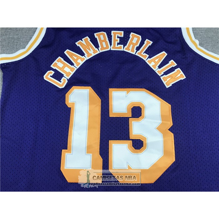 Camiseta Los Angeles Lakers Wilt Chamberlain Mitchell & Ness 1971-72 Violeta